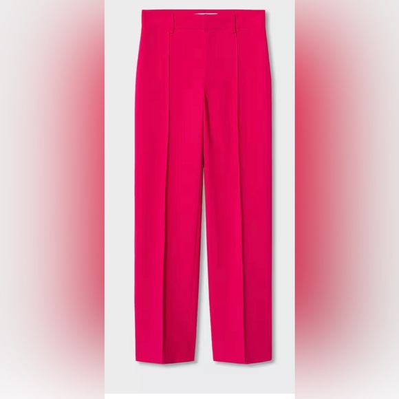 NWT. Straight pants. Fuchsia. - Picture 6 of 7